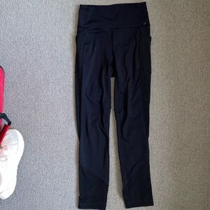 Lululemon Black Mesh Full Length High Rise Leggings/Pants *no sz tag